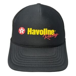 Swingster Trucker Hat Black One Size Havoline Racing Texaco Mesh Snapback